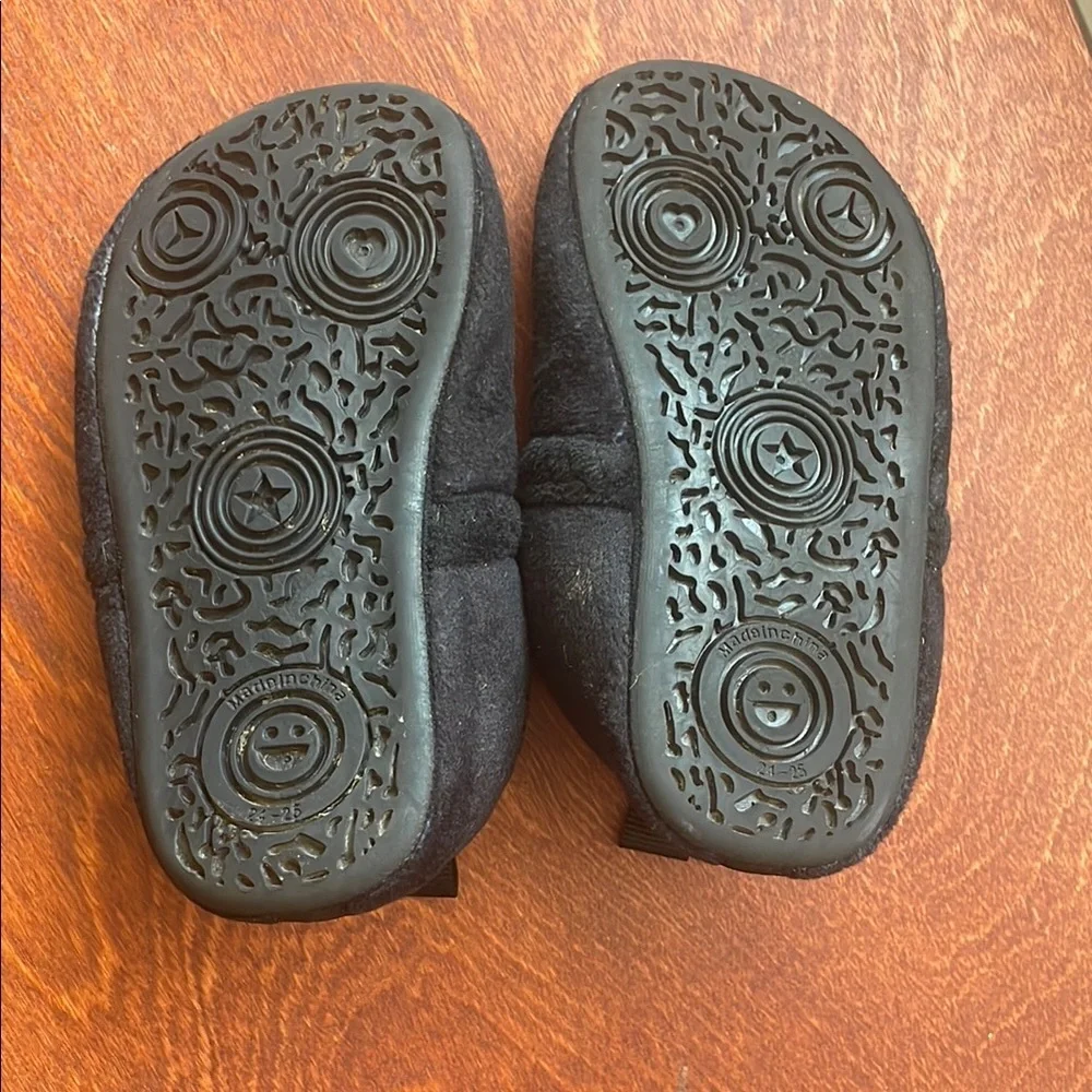 Smiley Face Black and Yellow Kids Shoes